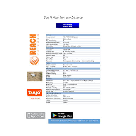 กล้องวรจรปิด  REACH รุ่น X16  แบบ WIFI ภายนอก_7